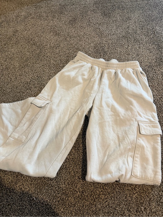 Pants - Light Beige Cargo Sweatpants